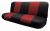 1969-2000 Ford F-Series Mesh Knit Polyester Black Red Full-Size Bench Seat Cover