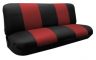 1969-2000 Ford F-Series Mesh Knit Polyester Black Red Full-Size Bench Seat Cover
