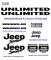 1976-2018 Jeep Wrangler CJ YJ JK Unlimited Rubicon Hood Sticker Decal Set