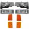 1990-1993 Chevrolet C-K Series Truck Suburban Headlights & Corner Parking Lights Left & Right Set Kit