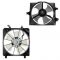 1999-2002 Acura TL Honda Accord Radiator & A/C Condenser Cooling Fan Assembly Pair