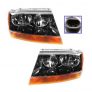 1999-2004 Jeep Grand Cherokee Front Headlight Assembly Pair