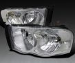2002-2005 Dodge Ram 1500 2500 3500 Crystal Chrome Housing Truck Headlights Lamp