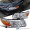 2006-2011 Honda Civic Headlights Assembly Pair with Amber Park Lens