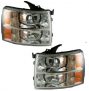 2007-2013 Chevrolet Silverado 1500 2500 HD 3500 Headlights Lamps Left & Right Pair