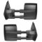 2007-2014 Ford F150 Truck Power Heated Black Manual-Telescoping Towing Mirror Pair