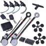 Electric 2 Power Motor Window Roll Up + 4 Door Lock Conversion Kit For Car Truck SUV