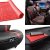 Faux Leather Cloth Seat Covers Cushion Pad Front Bucket Red with Dash Mat