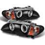PHL-BMWE4602-4D-AM-BK | 2002-2005 BMW E46 3-Series 4 Door Black Halo Projector Headlights